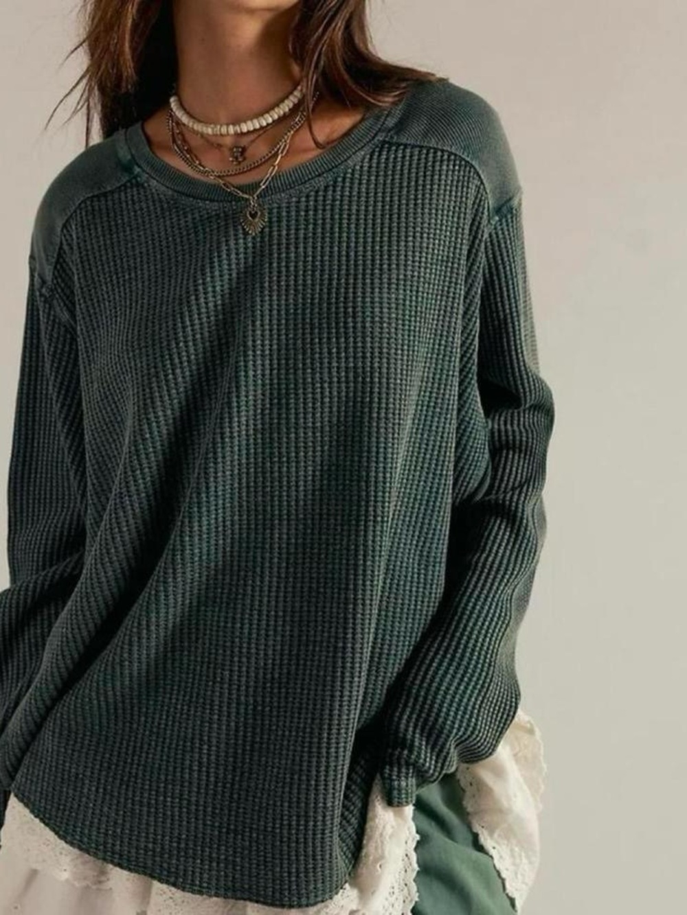 Free People FP One Blake Thermal in the Evergreen Large